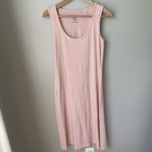 Toad & Co Dress Womens size Small Coral Striped Sleeveless Samba Paseo Midi Long